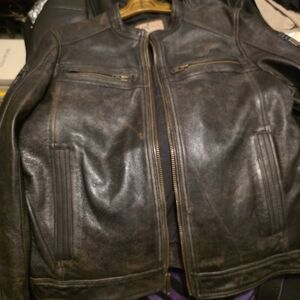 Vintage Dark Brown Leather Jacket